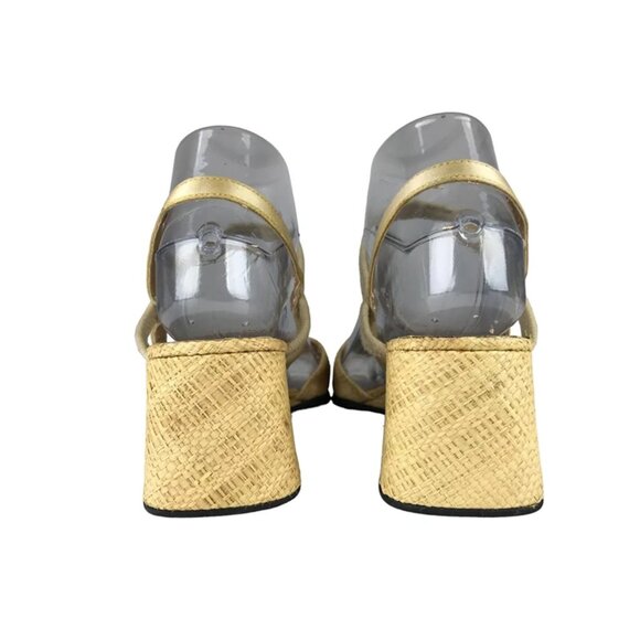 Clarks‎ Womens Light Brown Open Toe Slip On Wedge Slingback Heel Size US 4 - Picture 5 of 9